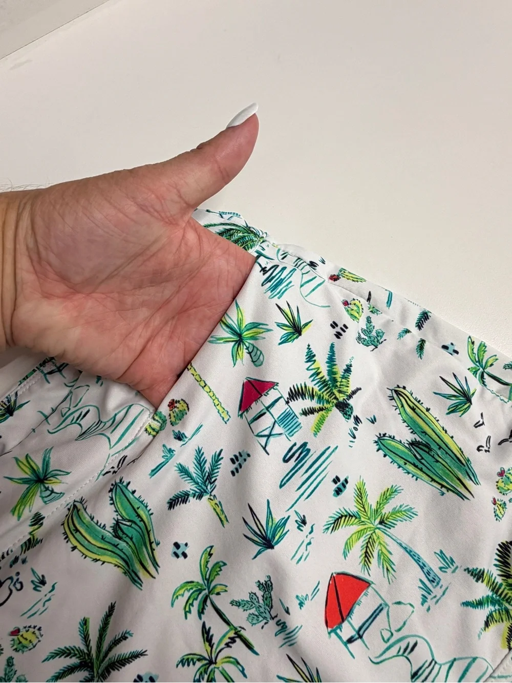 Imperfect Lillie Green tropical skort 2X palm trees cactus country club vacation